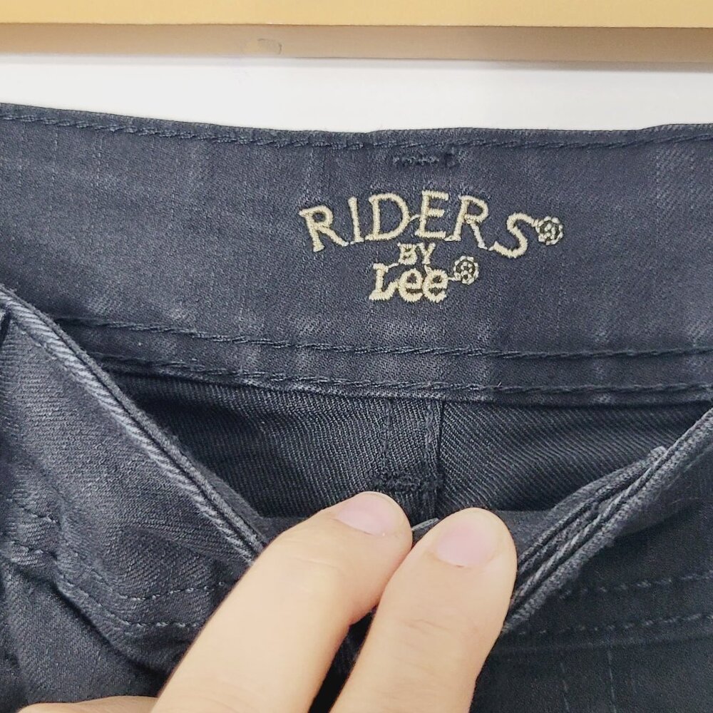 Riders by Lee Classic Black Jeans Cotton Blend Denim Straight Leg Plus Size 16 - Picture 7 of 12
